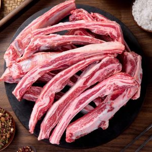 🐑Lamb Breast Riblets (Flanken-Cut) — Halal, 2.5 kg Family Pack (IVP 500 g × 5)